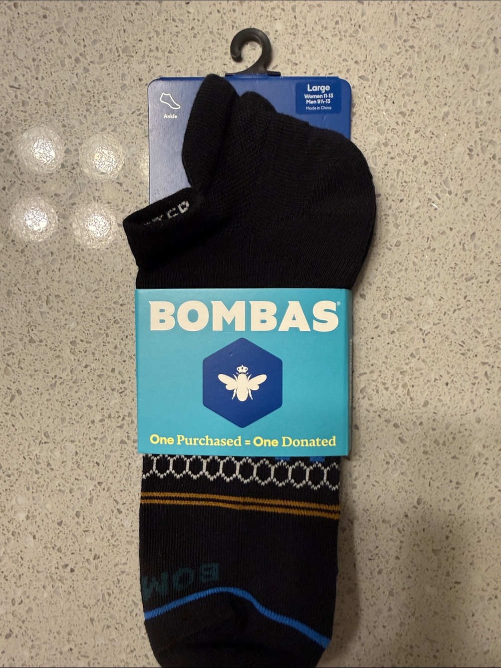 Bombas Ankle Cut Cushioned No Blister  Socks seamless 1 Pair